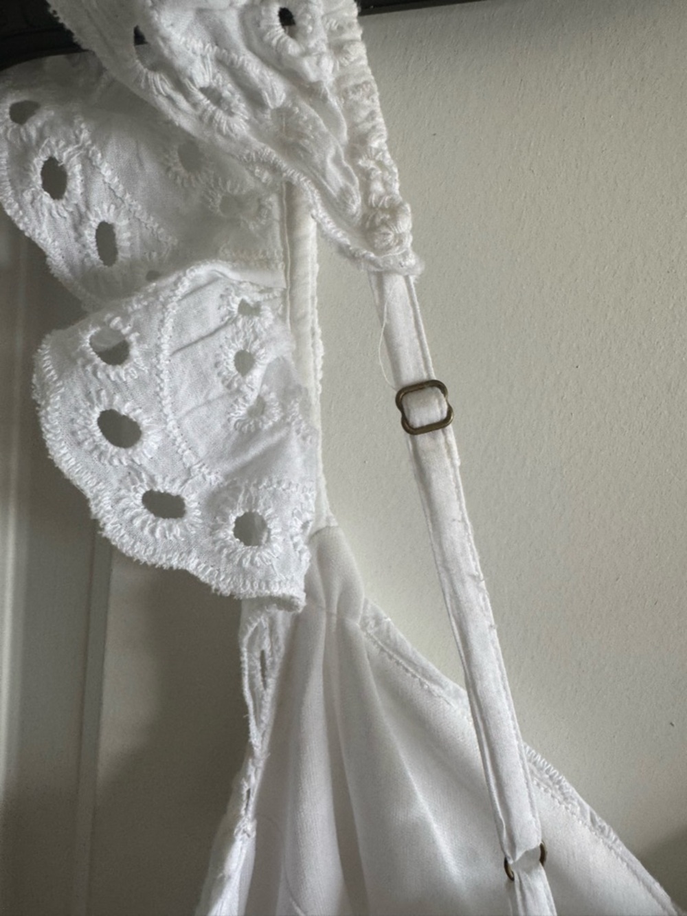 Sincerely Jules White Eyelet Maxi Dress with Ruffle Hem - Picture 6 of 7